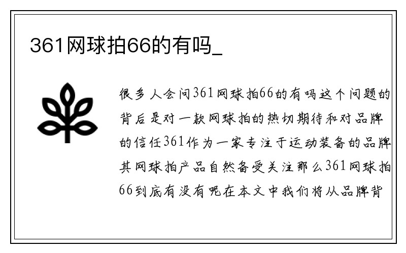 361网球拍66的有吗_